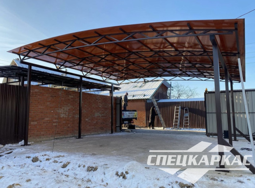 Односкатный навес для автомобилей (скат от соседа) №55 - фото 1508