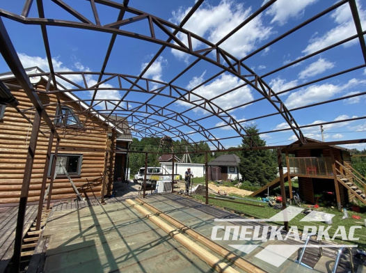 Навес из поликарбоната для бассейна №12 - фото 1083