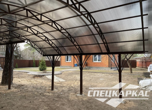 Навес из поликарбоната для автомобилей с измененной геометрией №39 - фото 1352